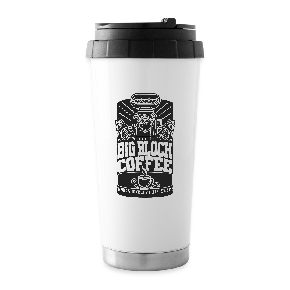 16 oz Travel Mug - white