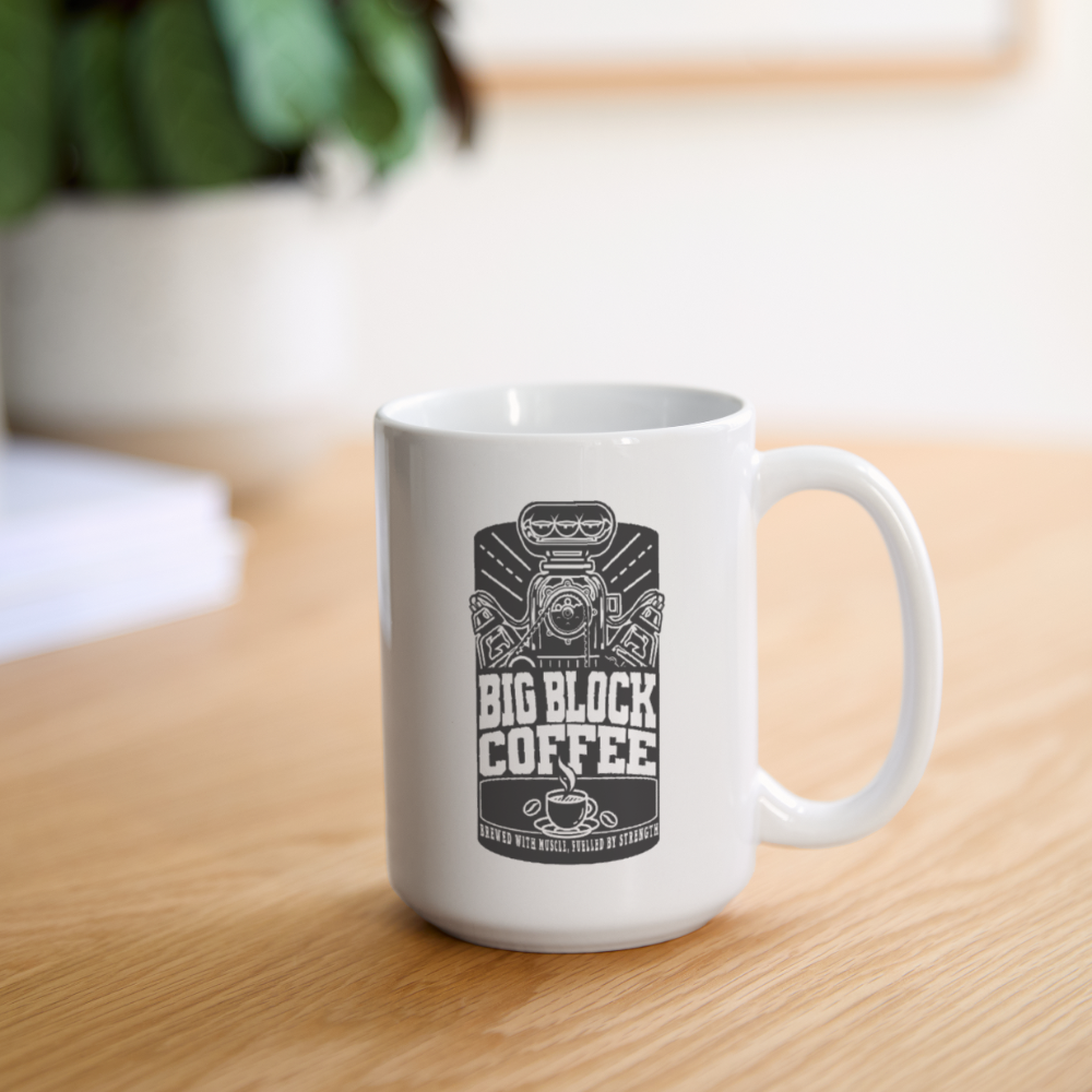 Big Block Coffee Mug - Large - white