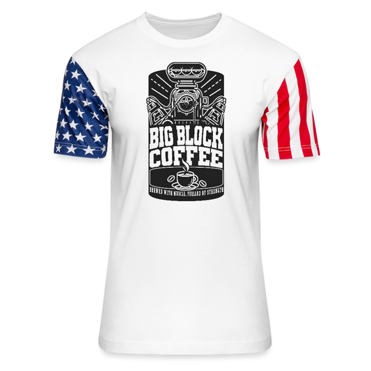 Big Block Coffee Stars & Stripes T-Shirt - Men's - white
