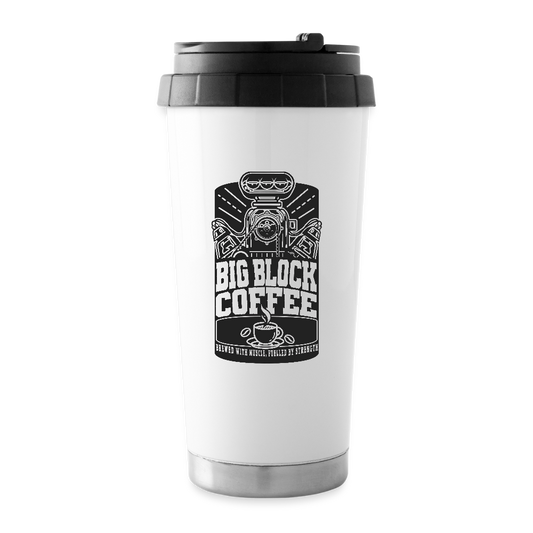 16 oz Travel Mug - white